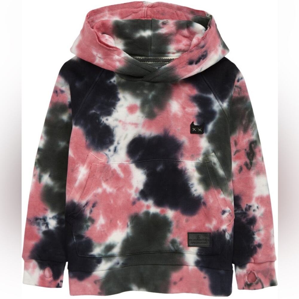 Munsterkids kids tie dye cotton hoodie & pants set size 5